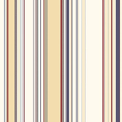 Lookout Navy Stripe Wallpaper