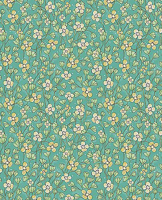 Maja Green Miniature Floral Wallpaper
