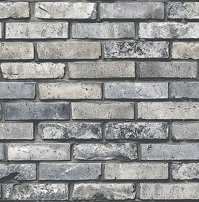 Painted Grey Brick Wallpaper