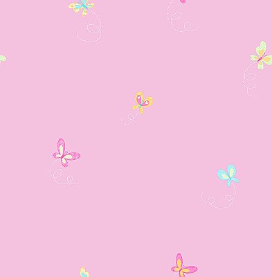 Josephina Pink Ditsy Butterfly Wallpaper