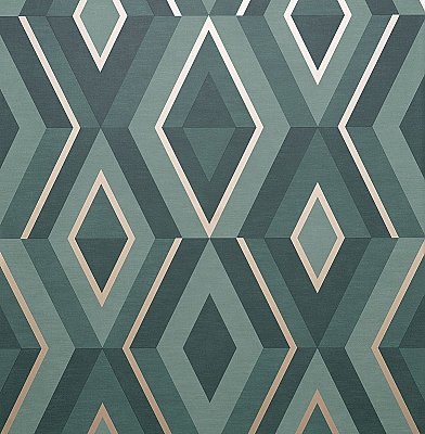 Shard Turquoise Geometric Wallpaper