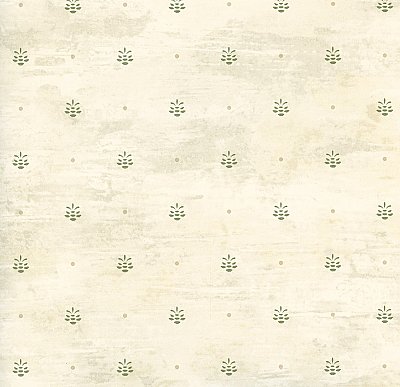 Polka Neutral Pinecone Ditzy Toss Wallpaper Wallpaper