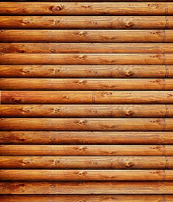 Log Cabin (Red Cedar) CANVAS Peel and Stick Mural