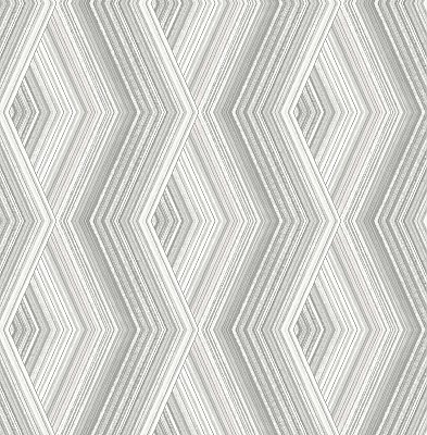 Aura Silver Geometric Wallpaper