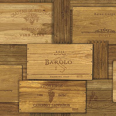 Randolph Brown Wine Crates Wallpaper