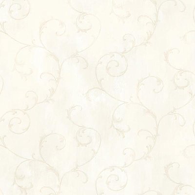 Mimosa Cream Scroll Wallpaper