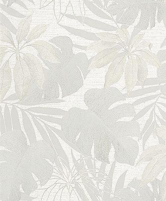 Nona Cream Tropical Leaves Wallpaper