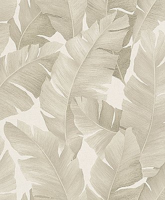 Attalea Beige Palm Leaf Wallpaper