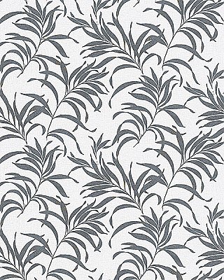 Valentina Grey Leaf Wallpaper