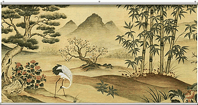 Oriental Landscape Minute Mural 121242
