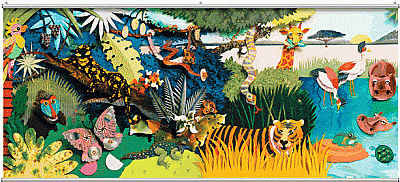 Colorful 3D Safari 1 Minute Mural 121707