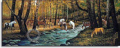 Gathering Horses Mural PR1450