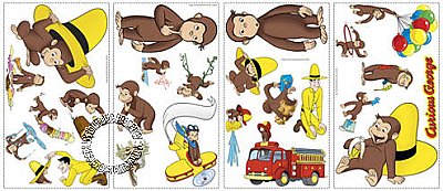 CURIOUS GEORGE PEEL & STICK WALL DECALS