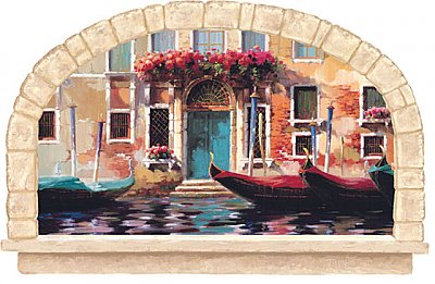 Gondolas of Venice Wall Decal Hot Deal