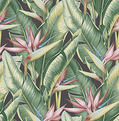Arcadia Pink Banana Leaf Wallpaper