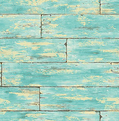 Shipwreck Aquamarine Wood Wallpaper