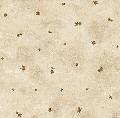 Hunter Wheat Maple Leaf Toss Wallpaper