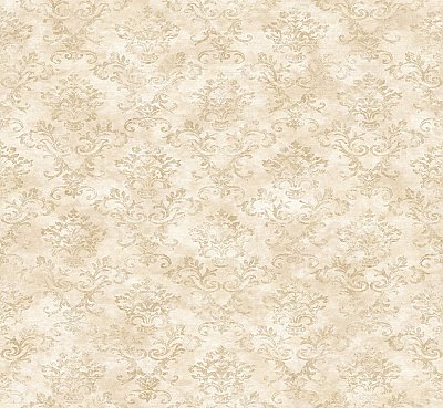 Evie Taupe Country Stencil Damask Wallpaper