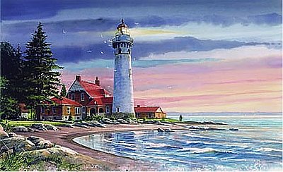 Northern Lighthouse Wall Mural