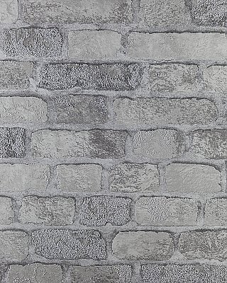 Princess Street Grey Brick Wallpaper