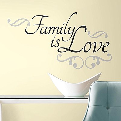FAMILY IS LOVE PEEL & STICK WALL DECALS