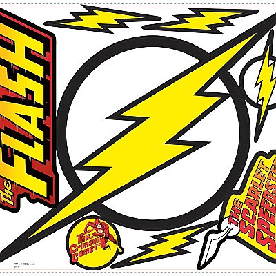 CLASSIC FLASH LOGO PEEL AND STICK GIANT WALL DECALS