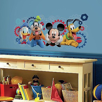 MICKEY MOUSE CLUBHOUSE CAPERS PEEL AND STICK GIANT WALL DECALS