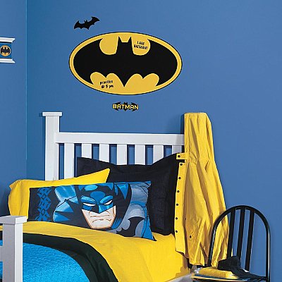 BATMAN LOGO DRY ERASE PEEL AND STICK GIANT WALL DECALS