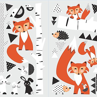 FOX FOREST PEEL AND STICK WALL DECALS