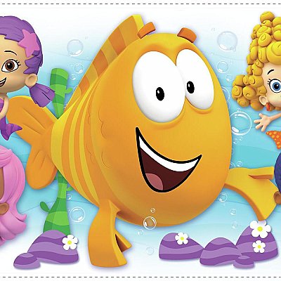 BUBBLE GUPPIES CHARACTER BURST PEEL AND STICK GIANT WALL DECALS