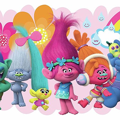 TROLLS MOVIE PEEL AND STICK GIANT WALL DECALS
