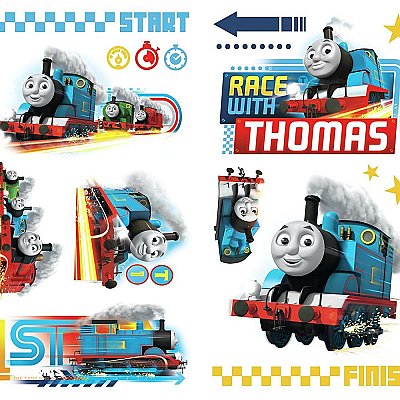 THOMAS AND FRIENDS RACING PEEL AND STICK WALL DECALS