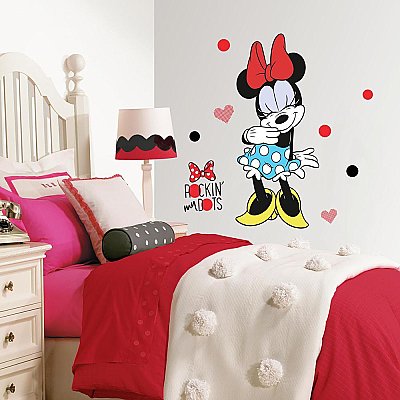 MINNIE ROCKS THE DOTS PEEL AND STICK GIANT WALL DECALS
