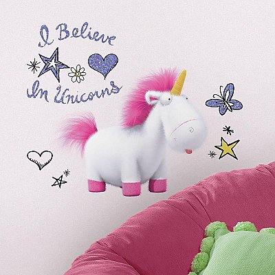 DESPICABLE ME 3 I BELIEVE IN UNICORNS GIANT PEEL AND STICK WALL DECALS