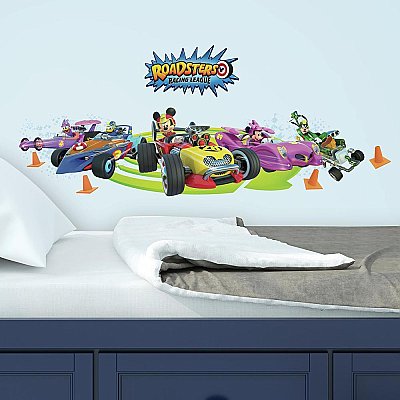 MICKEY AND THE ROADSTERS RACING LEAGUE PEEL AND STICK WALL DECALS