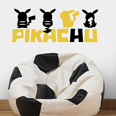 POKEMON PIKACHU SILHOUETTE PEEL AND STICK WALL DECALS