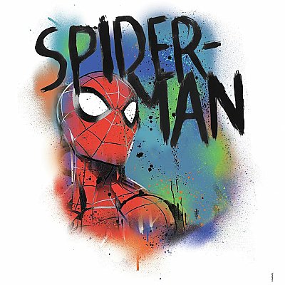 SPIDER-MAN CLASSIC GRAFFITI BURST PEEL AND STICK GIANT WALL DECALS