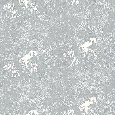 Moominvalley Light Grey Forest Wallpaper