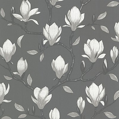 Grandiflora Charcoal Magnolia Wallpaper