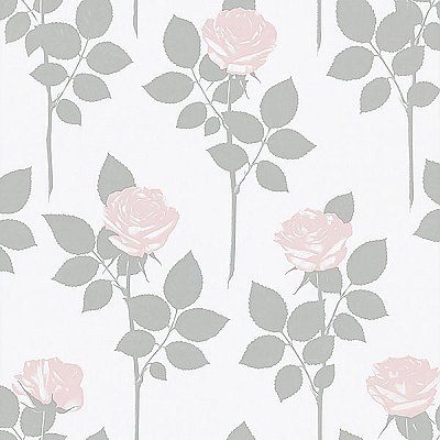 Lundgren Off-White Rose Wallpaper