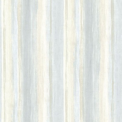 Sebago Blue Dry Brush Stripe Wallpaper