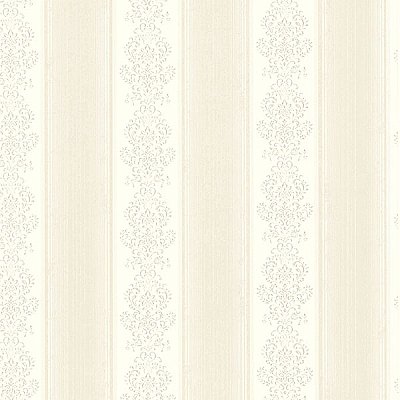 Eastport Ivory Arabelle Stripe Wallpaper