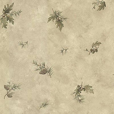 Brimstone Brown Forest Leaf Toss Wallpaper