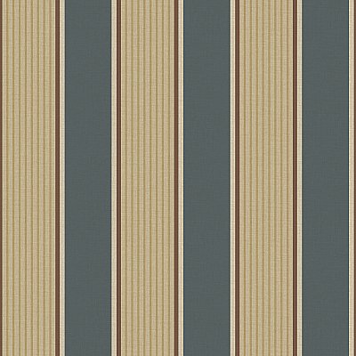 Turf Navy Stripe Wallpaper
