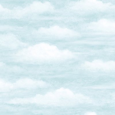 Daydreamer Light Blue Clouds Faux Effects Wallpaper