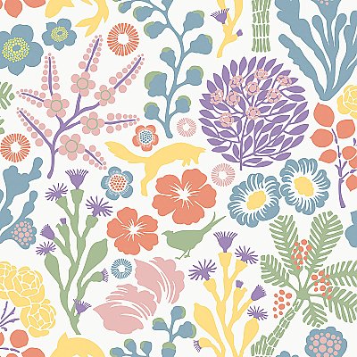 Flytta Multicolor Fauna Wallpaper