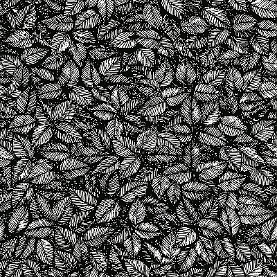 Amorina Black Leaf Wallpaper