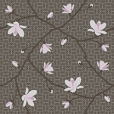 Sabella Brown Magnolia Branch Wallpaper