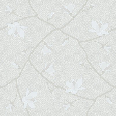 Sabella Grey Magnolia Branch Wallpaper