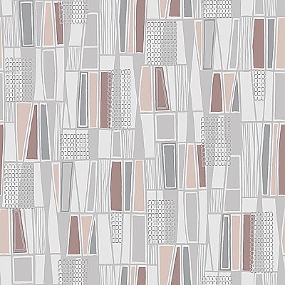 Taavi Pink Retro Geometric Wallpaper
